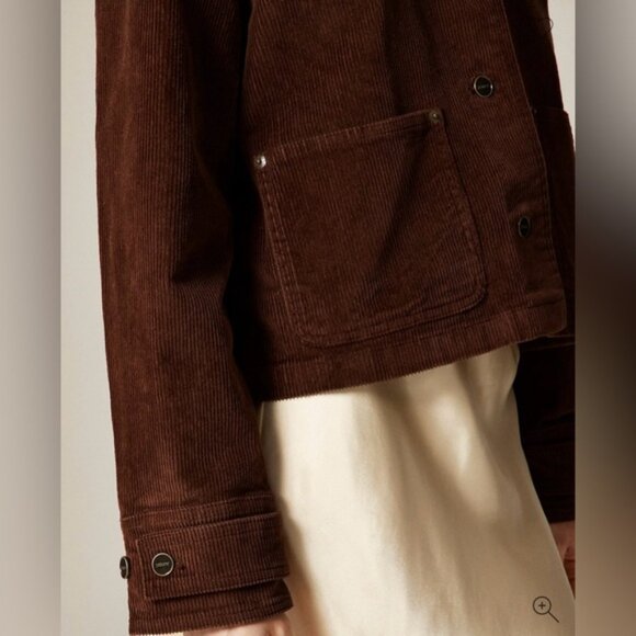 J.Crew Cropped Barn Jacket™ in corduroy in French press - Picture 4 of 10